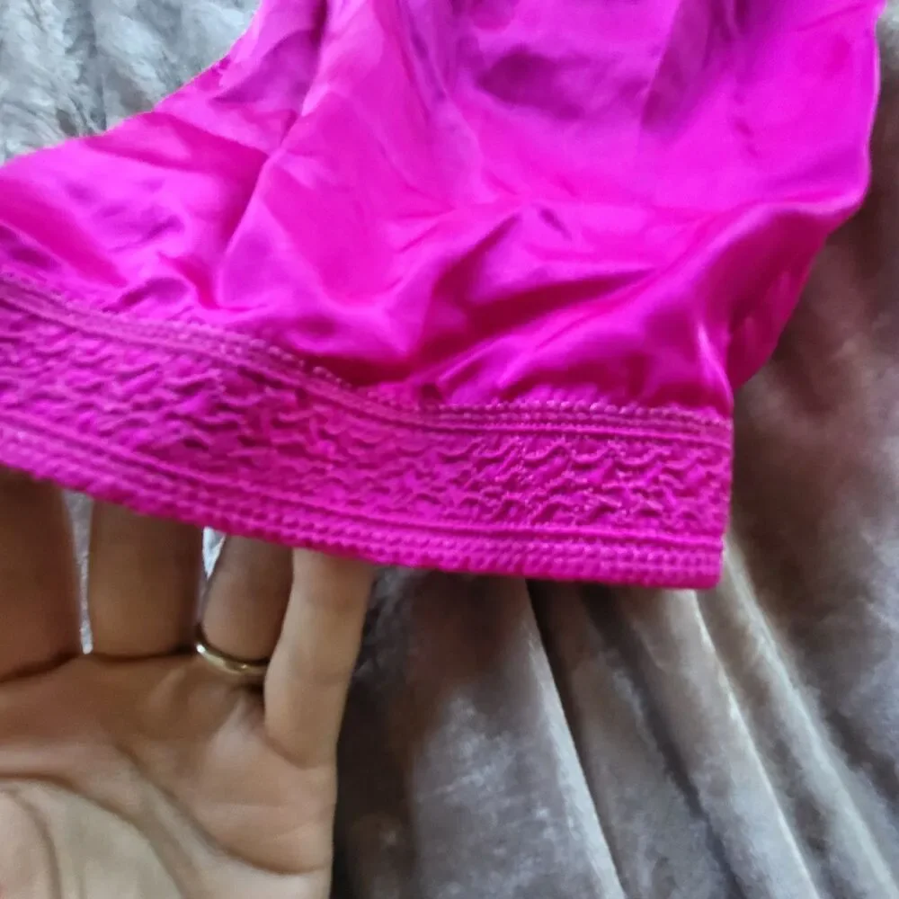 Hot Pink Bloomer Pants Circus Festival Satin One Size Largeish